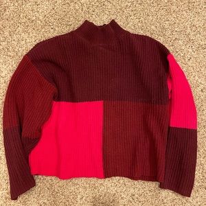 BP Mock Neck Color Block Sweater | Size: S